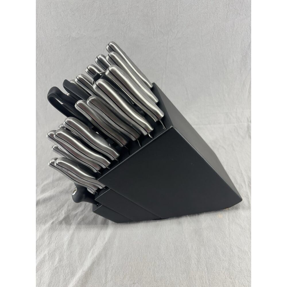 Knife Block With Knives, Poultry Shears, Fork, And Sharpener By Phillipe Richard - Picture 4 of 13